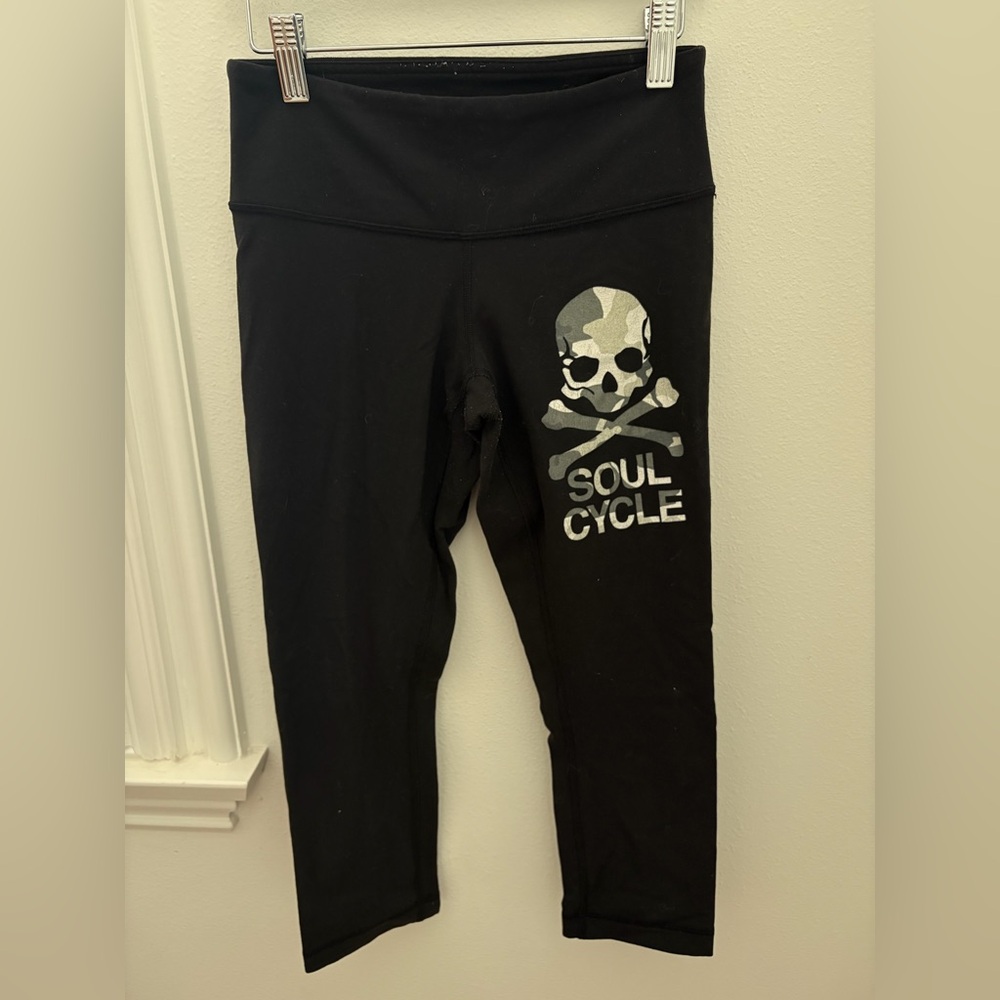 SoulCycle Black Skull Leggings Athletic Stretch